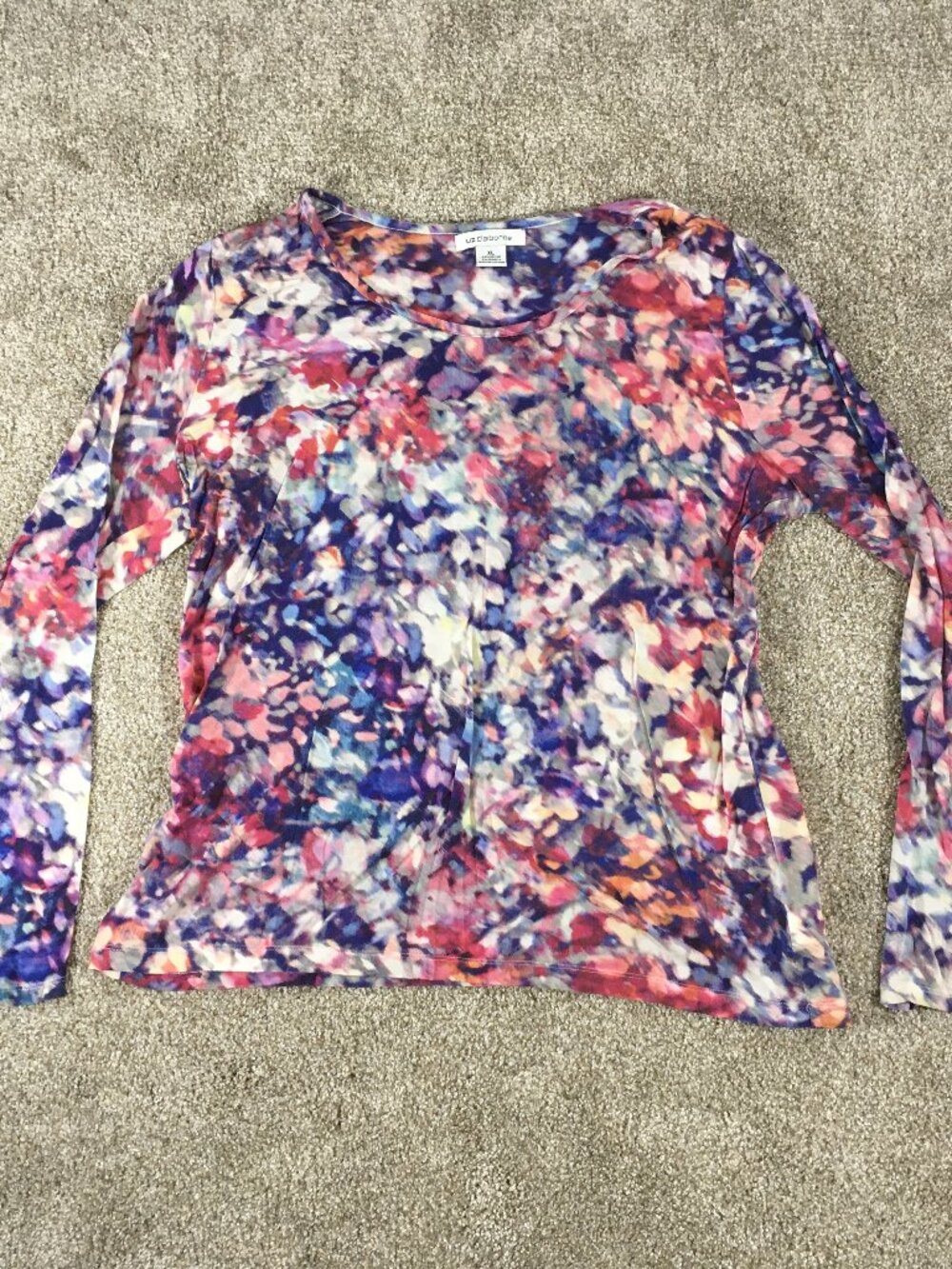 Liz Claiborne Top Size XL Multicolor Rayon